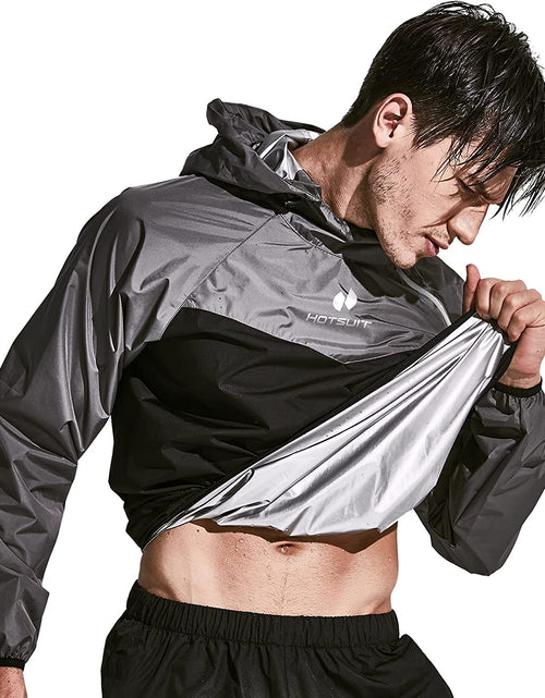 Load image into Gallery viewer, Sauna Suit for Men Sweat Sauna Jacket Pant Gym Workout Sweat Suits

