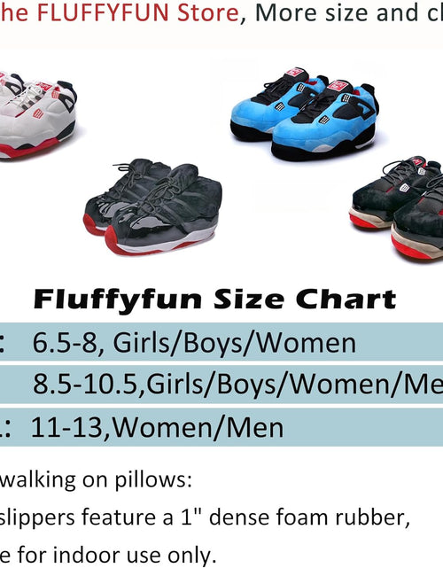 Load image into Gallery viewer, Plush Sneaker Slippers Men/Women M/L/XL(6.5-13)
