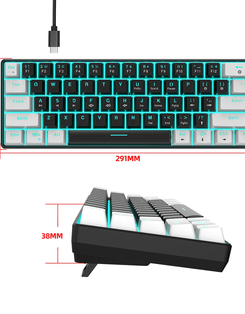 Load image into Gallery viewer, V900 RGB Mechanical Keyboard 61-Key Gaming Keyboard Blue Switches Durable Compact Various Lighting Modes Keyboard
