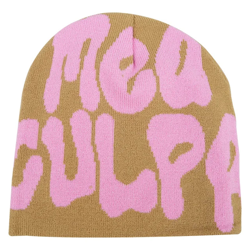 Mea Culpp Street Hip-Hop Beanie Hat Fashion Trend Men'S and Women'S Beanie Knit Hat